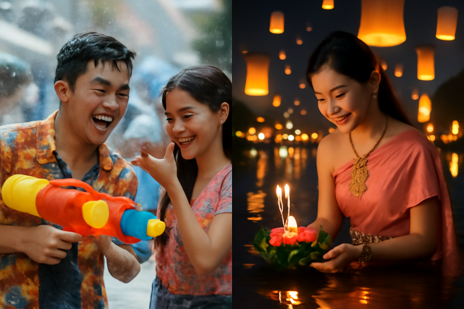 การเฉลิมฉลองวัฒนธรรมไทย: เทศกาลสงกรานต์และลอยกระทง