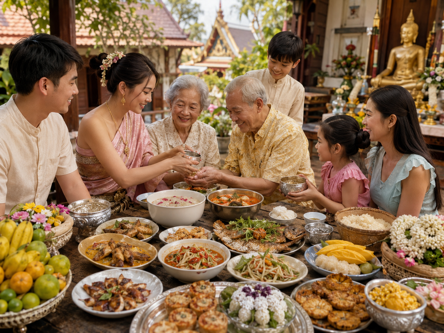 โต๊ะอาหารปีใหม่ไทย 2026: อาหารเทศกาลสงกรานต์และวัฒนธรรมการกินยุคใหม่